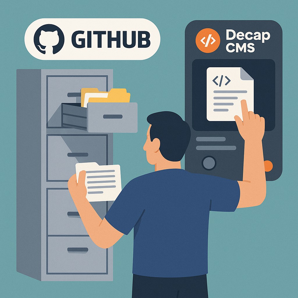 Software engineer managing files content with Decap CMS